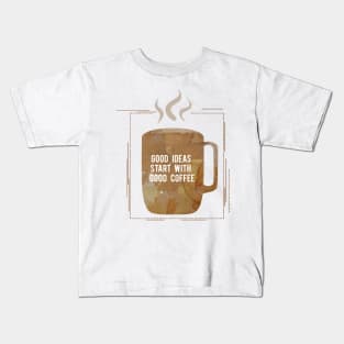 coffee time cappuccino cafe latte drink Kids T-Shirt